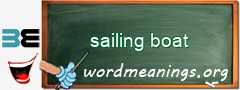 WordMeaning blackboard for sailing boat